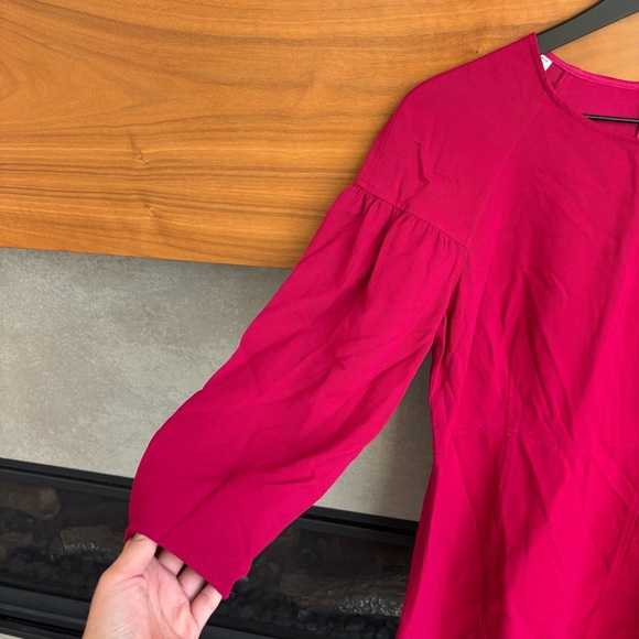 A.L.C Renton Magenta Puff Sleeve Sheath Mini Dress, Size 8 - Picture 11 of 11